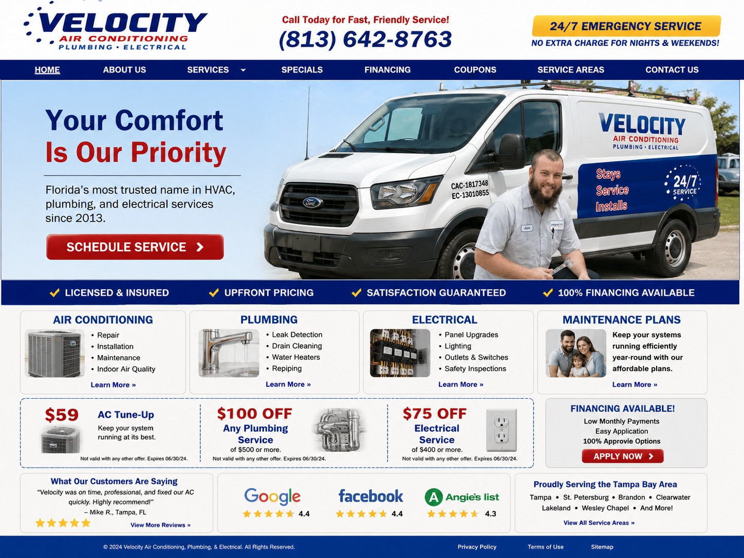 Velocity Air Conditioning project preview